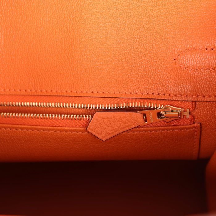 Handmade Bag HB 25 Orange Togo Gold Hardware - 图片 8