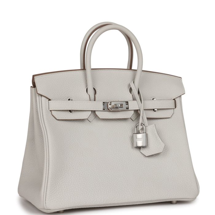 Handmade Bag HB 25 Gris Pale Togo Palladium Hardware - 图片 2