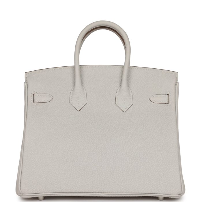 Handmade Bag HB 25 Gris Pale Togo Palladium Hardware - 图片 4