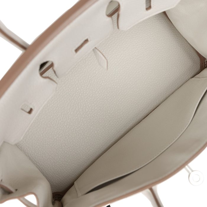 Handmade Bag HB 25 Gris Pale Togo Palladium Hardware - 图片 7