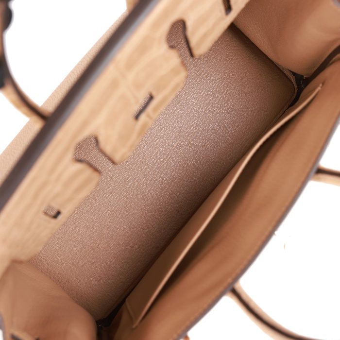 Handmade Bag HB 25 Chai Matte Alligator and Togo Touch Permabrass Hardware - 图片 3