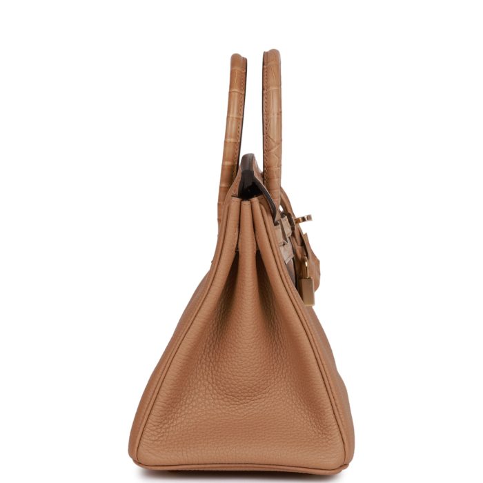 Handmade Bag HB 25 Chai Matte Alligator and Togo Touch Permabrass Hardware - 图片 4