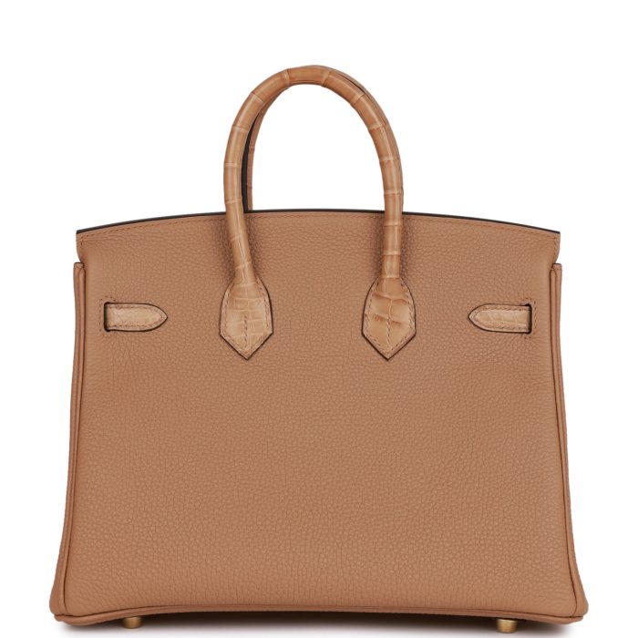 Handmade Bag HB 25 Chai Matte Alligator and Togo Touch Permabrass Hardware - 图片 7