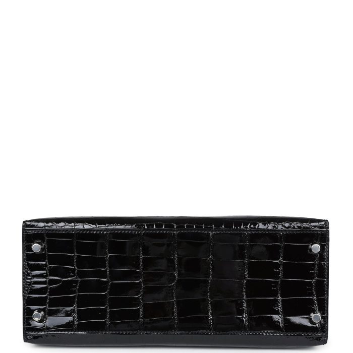 Handmade HKS 28 Black Shiny Niloticus Crocodile Palladium Hardware - 图片 6