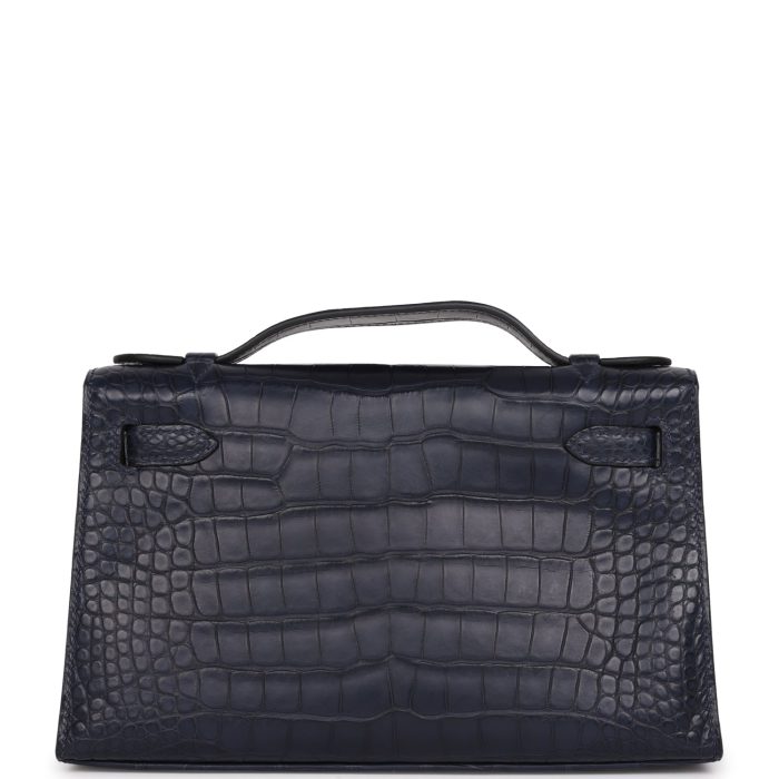 Handmade HKP Bleu Indigo Matte Alligator Gold Hardware - 图片 5