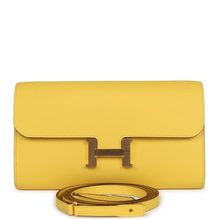 Handmade Bag HC To Go Wallet Jaune De Naples Epsom Gold Hardware