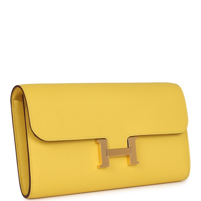 Handmade Bag HC To Go Wallet Jaune De Naples Epsom Gold Hardware - 图片 2