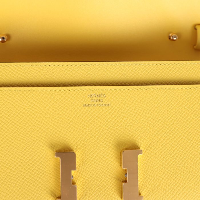 Handmade Bag HC To Go Wallet Jaune De Naples Epsom Gold Hardware - 图片 5