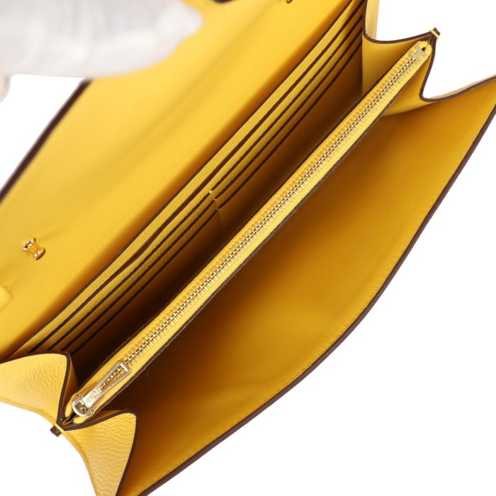 Handmade Bag HC To Go Wallet Jaune De Naples Epsom Gold Hardware - 图片 6