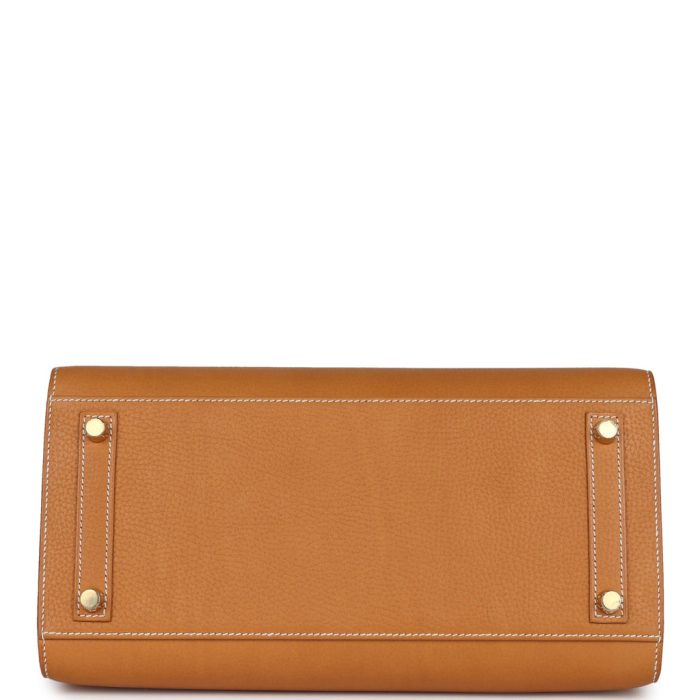 Handmade Bag HB Sellier 30 Naturel Sable Vache Naturel Graine Gold Hardware：圖片 5
