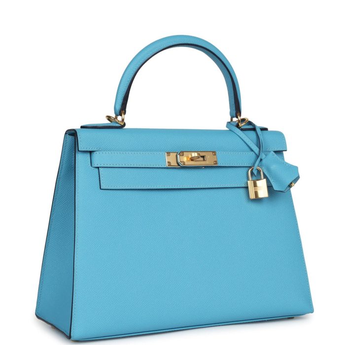 Handmade HKS 28 Bleu du Nord Epsom Gold Hardware - 图片 2