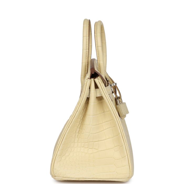 Handmade Bag HB 25 Vanille Matte Alligator Palladium Hardware - 图片 3