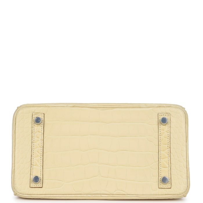 Handmade Bag HB 25 Vanille Matte Alligator Palladium Hardware - 图片 5