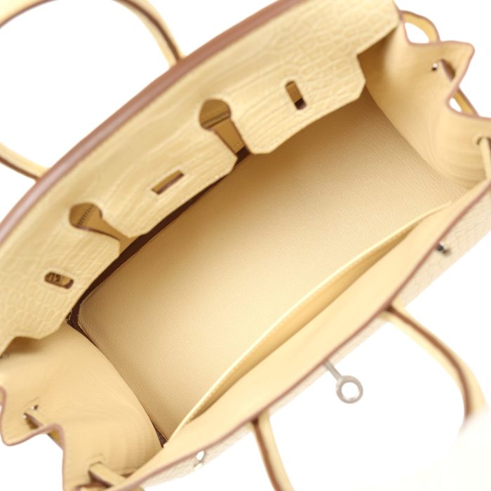 Handmade Bag HB 25 Vanille Matte Alligator Palladium Hardware - 图片 7