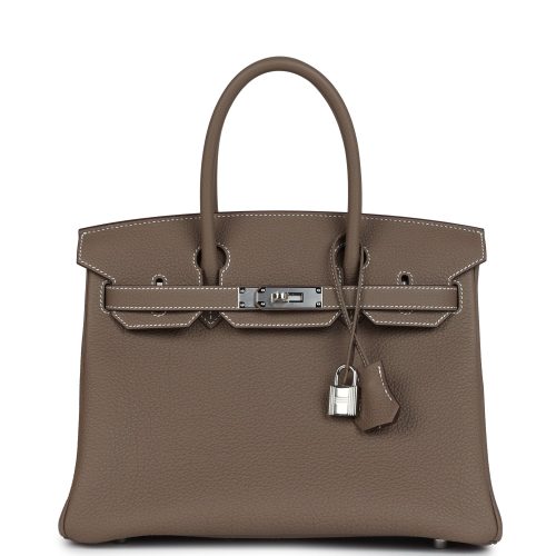 Handmade Bag HB 30 Etoupe Togo Palladium Hardware
