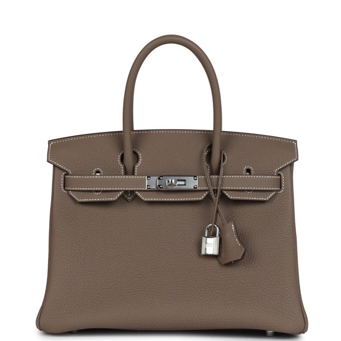 Handmade Bag HB 30 Etoupe Togo Palladium Hardware