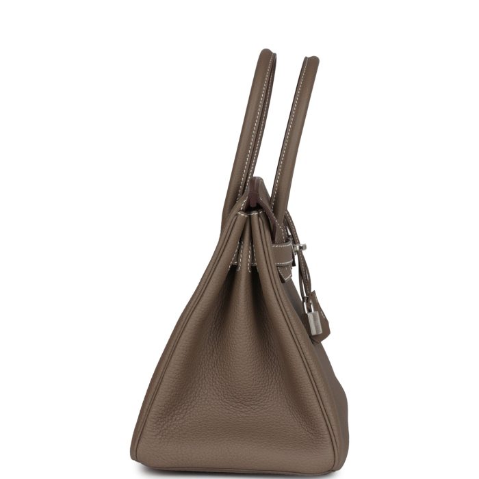 Handmade Bag HB 30 Etoupe Togo Palladium Hardware - 图片 3