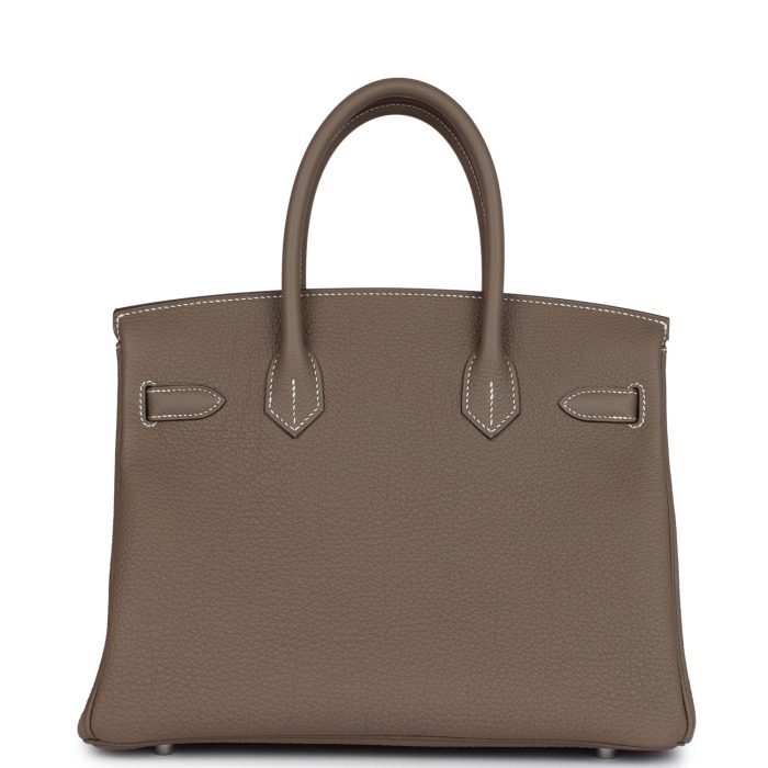 Handmade Bag HB 30 Etoupe Togo Palladium Hardware - 图片 4