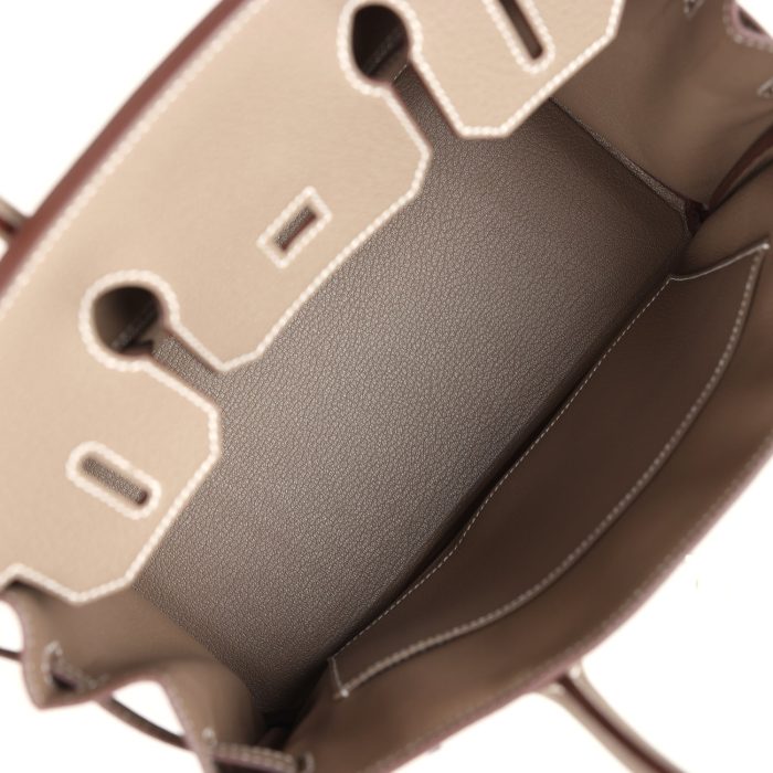 Handmade Bag HB 30 Etoupe Togo Palladium Hardware - 图片 7