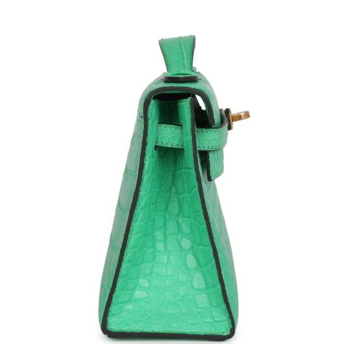 Handmade HKP Vert Comics Matte Alligator Gold Hardware - 图片 3