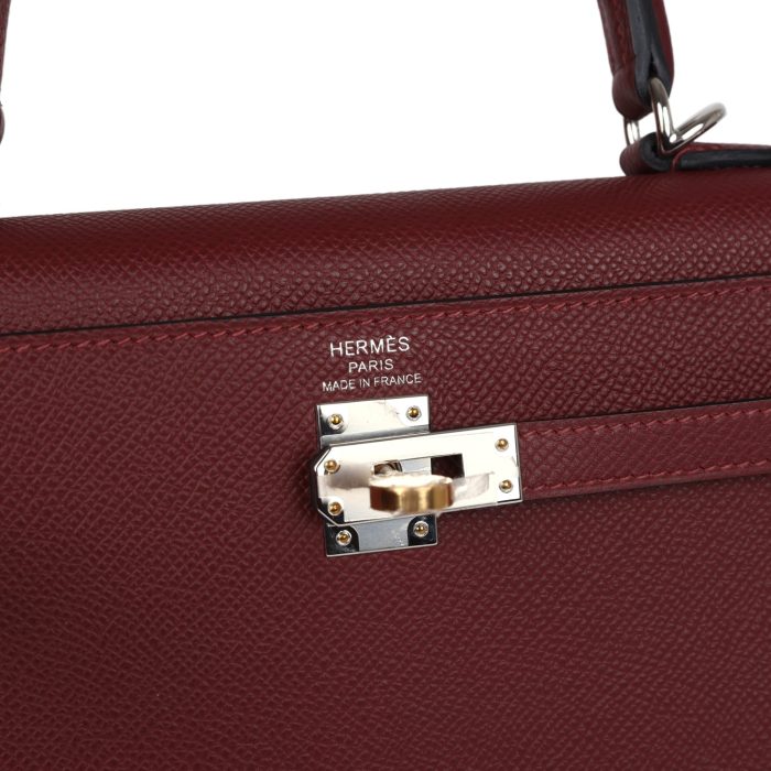 Handmade HKS 25 Rouge H Epsom Electrum Hardware - 图片 6