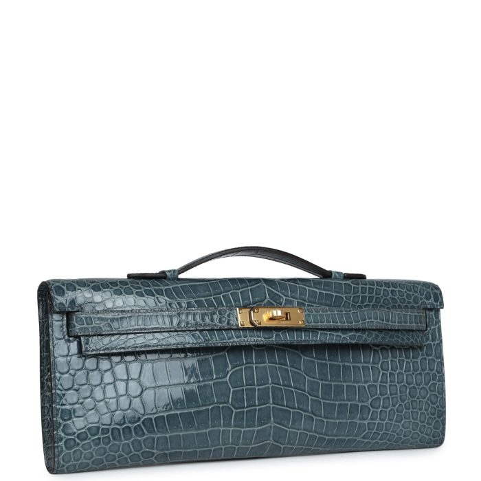 Handmade Bag HKC Colvert Shiny Porosus Crocodile Gold Hardware - 图片 2