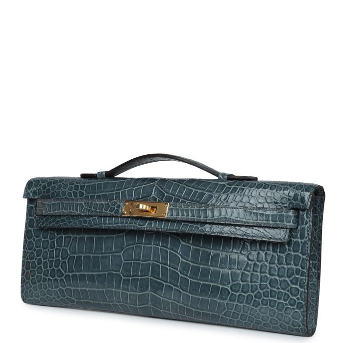 Handmade Bag HKC Colvert Shiny Porosus Crocodile Gold Hardware - 图片 3