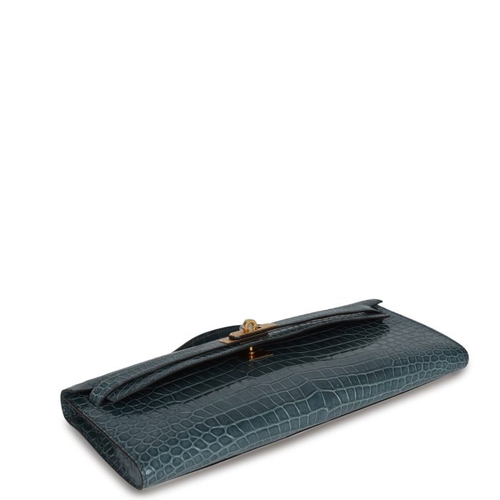 Handmade Bag HKC Colvert Shiny Porosus Crocodile Gold Hardware - 图片 6
