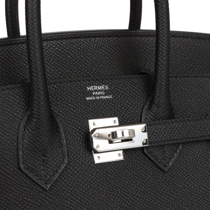 Handmade Bag HB Sellier 25 Black Epsom Palladium Hardware - 图片 6