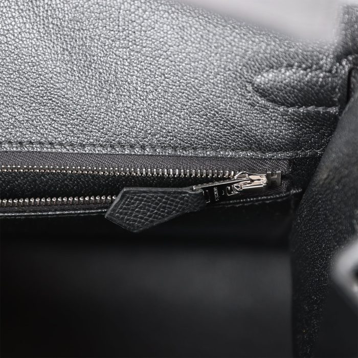 Handmade Bag HB Sellier 25 Black Epsom Palladium Hardware - 图片 8