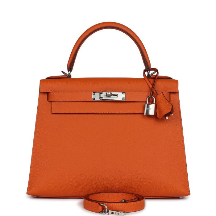 Handmade HKS 28 Orange Epsom Palladium Hardware