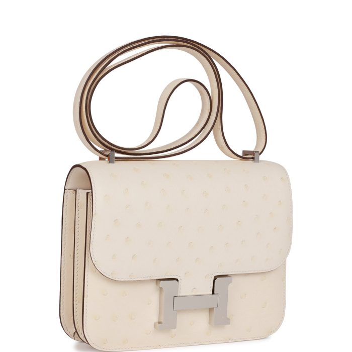 Handmade Bag HC 18 Nata Ostrich Palladium Hardware - 图片 2