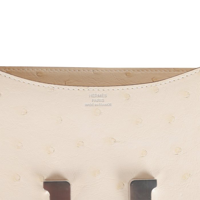 Handmade Bag HC 18 Nata Ostrich Palladium Hardware - 图片 7