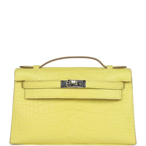 Handmade HKP Lime Matte Alligator Palladium Hardware