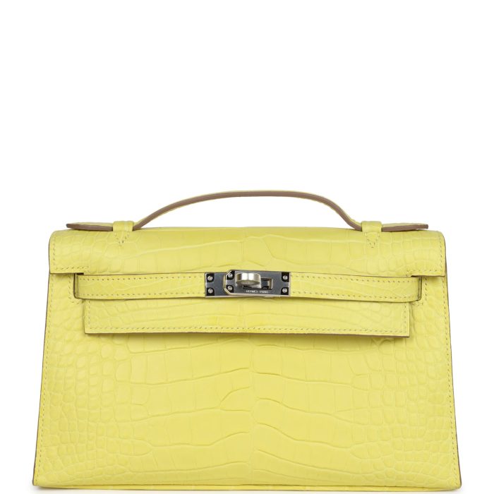Handmade HKP Lime Matte Alligator Palladium Hardware