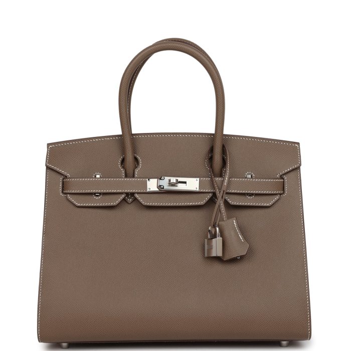 Handmade Bag HB Sellier 30 Etoupe Epsom Palladium Hardware
