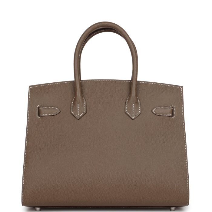 Handmade Bag HB Sellier 30 Etoupe Epsom Palladium Hardware - 图片 4