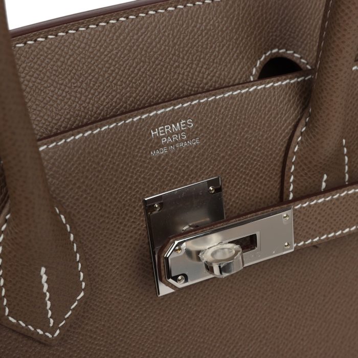 Handmade Bag HB Sellier 30 Etoupe Epsom Palladium Hardware - 图片 6