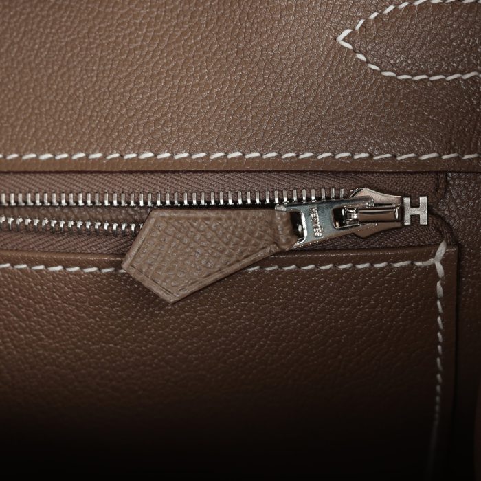 Handmade Bag HB Sellier 30 Etoupe Epsom Palladium Hardware - 图片 8