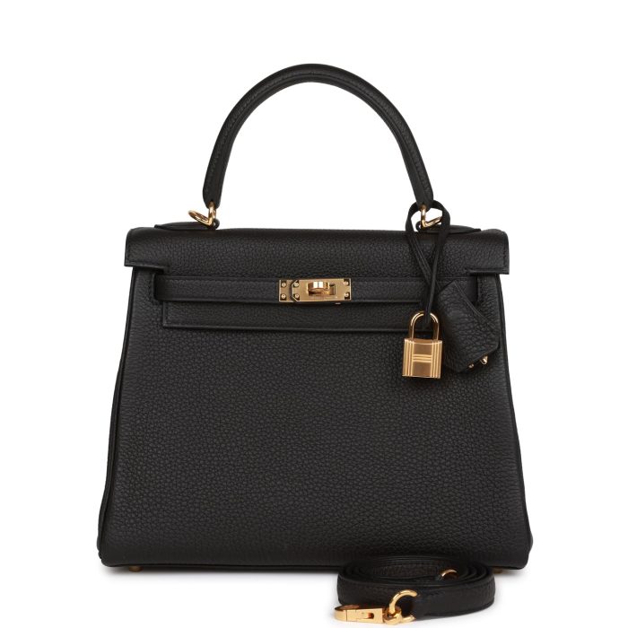 Handmade HKR 25 Black Togo Gold Hardware