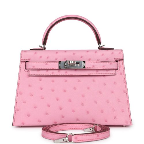 Handmade HKS 20 Bubblegum Ostrich Palladium Hardware