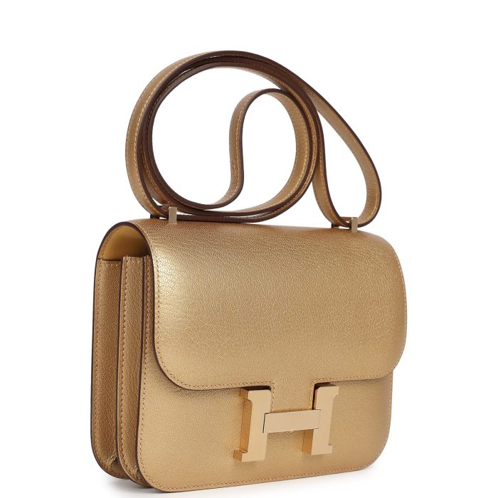 Handmade Bag HC 18 Dore Chamkilight Chevre Permabrass Hardware - 图片 2