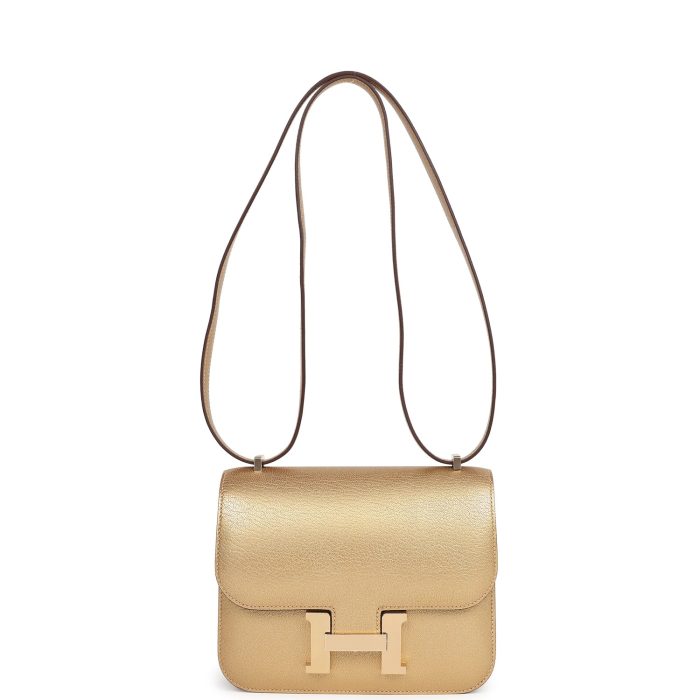Handmade Bag HC 18 Dore Chamkilight Chevre Permabrass Hardware - 图片 6