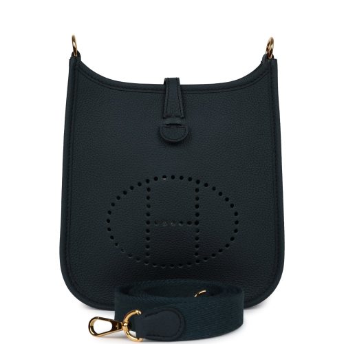Handmade Bag HE TPM Vert Cypress Clemence Gold Hardware