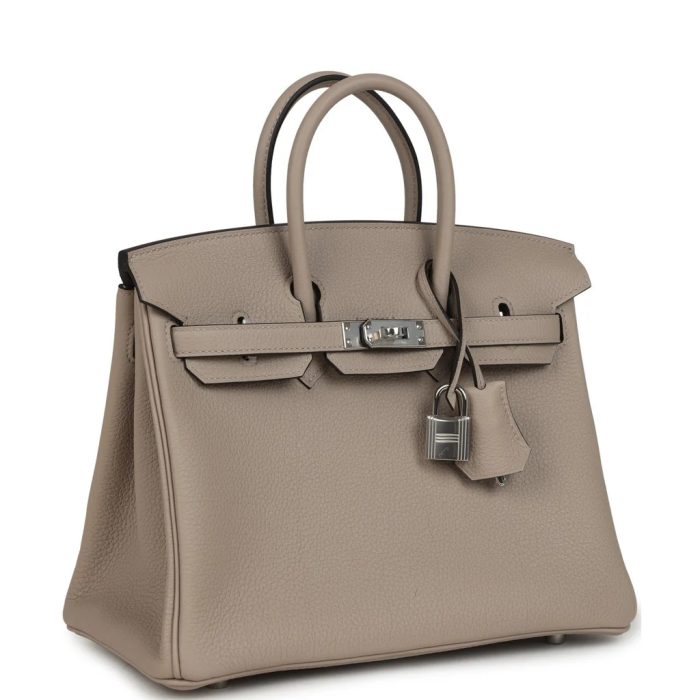 Handmade Bag HB 25 Gris Tourterelle Togo Palladium Hardware - 图片 2