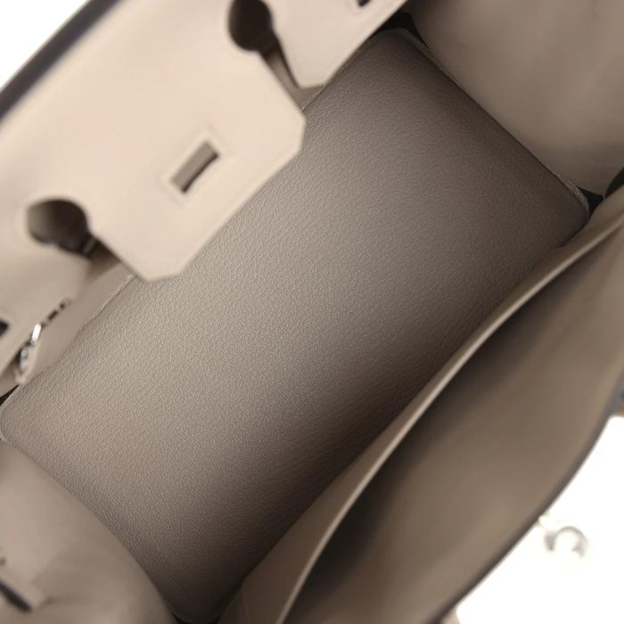Handmade Bag HB 25 Gris Tourterelle Togo Palladium Hardware - 图片 7
