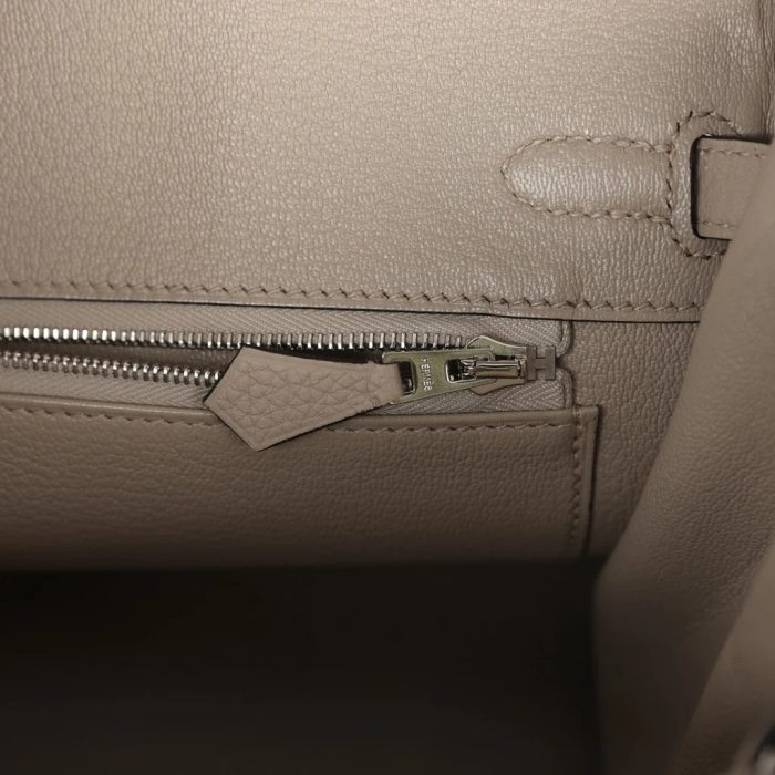 Handmade Bag HB 25 Gris Tourterelle Togo Palladium Hardware - 图片 8