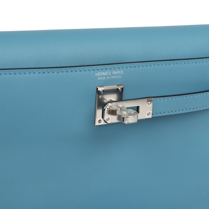 Handmade Bag HKDA Blue Jean Swift Palladium Hardware - 图片 3
