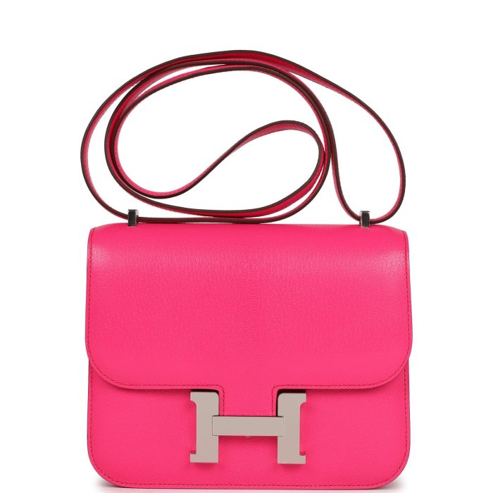 Handmade Bag HC 18 Rose Pop Chevre Chamkila Palladium Hardware