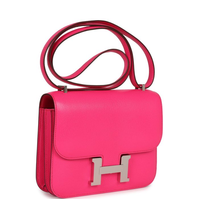 Handmade Bag HC 18 Rose Pop Chevre Chamkila Palladium Hardware - 图片 2